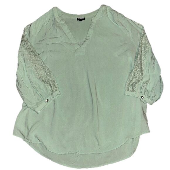 torrid Tops - Torrid 1x Teal Floral 3/4 Sleeve Top